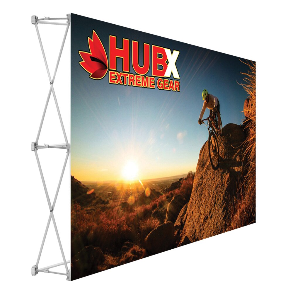 7.5 x 5 ft. RPL Fabric Pop Up Display Straight With Endcaps (Graphic Package) — Graphic Package / No Endcaps